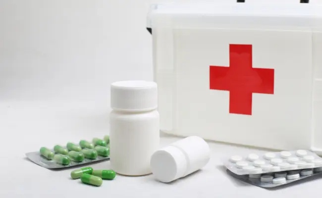 Medicine bottles home medical kit 1